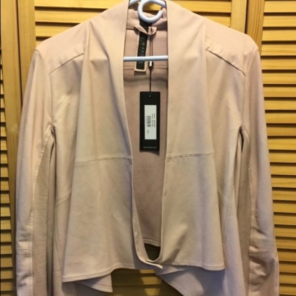 Baby Pink Leather + Jacket. Never worn.